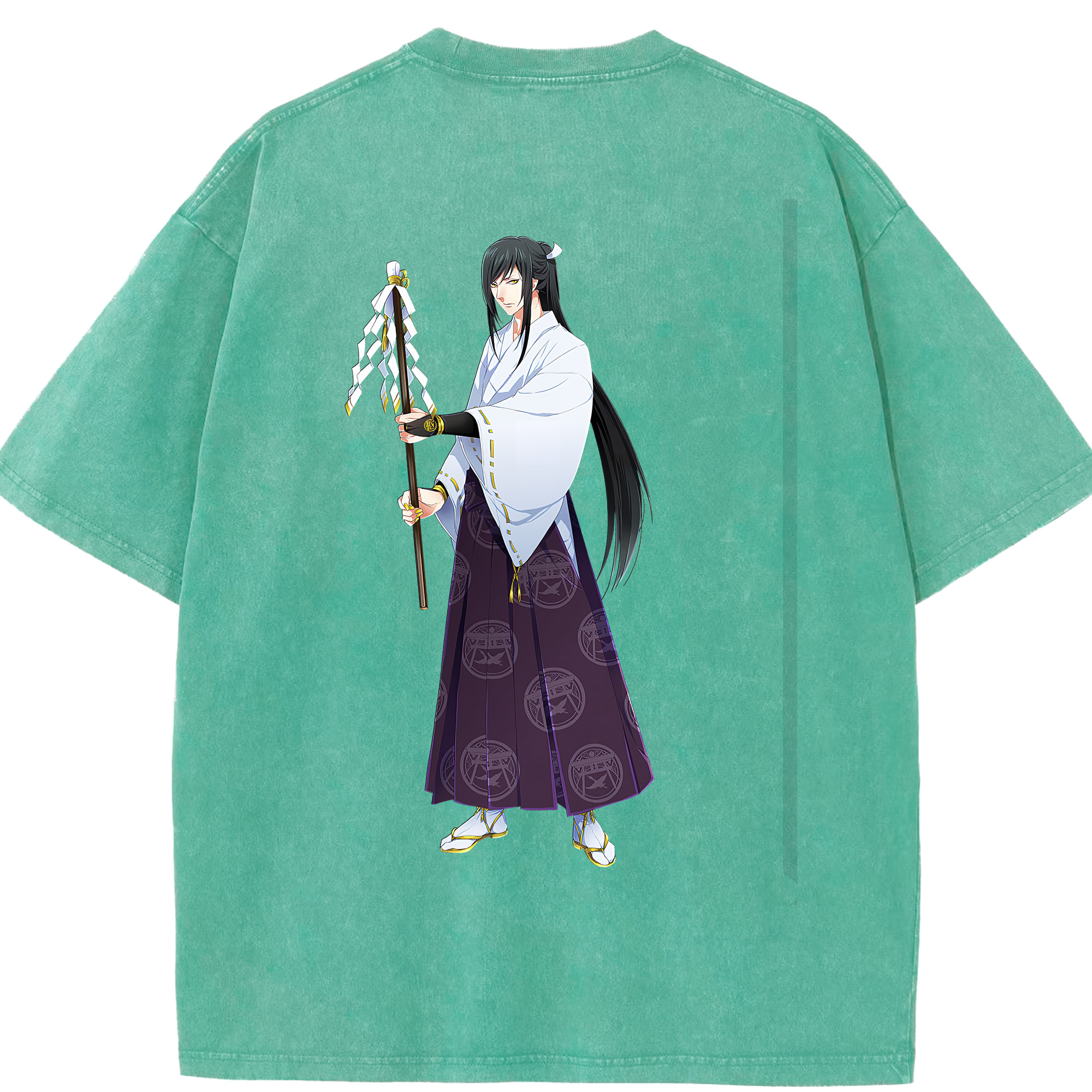 （画像用） 刀剣乱舞 Touken Ranbu 綿100% ヴィンテージ風 半袖Tシャツ（背面プリント）
